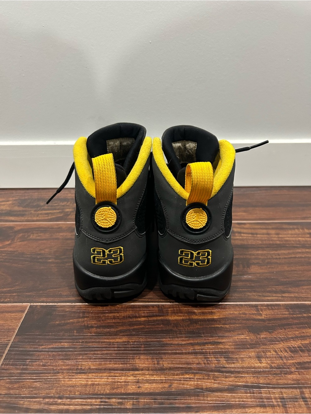 Jordan Black Sneakers with Gold Jumpman Outsole